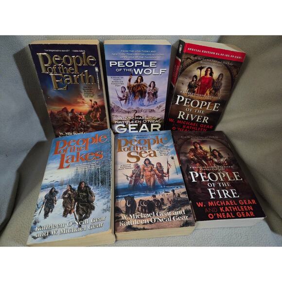 Lot 6 W, Michael Gear People of... Series Books Kathleen O'neal Gear Novel - Picture 2 of 4
